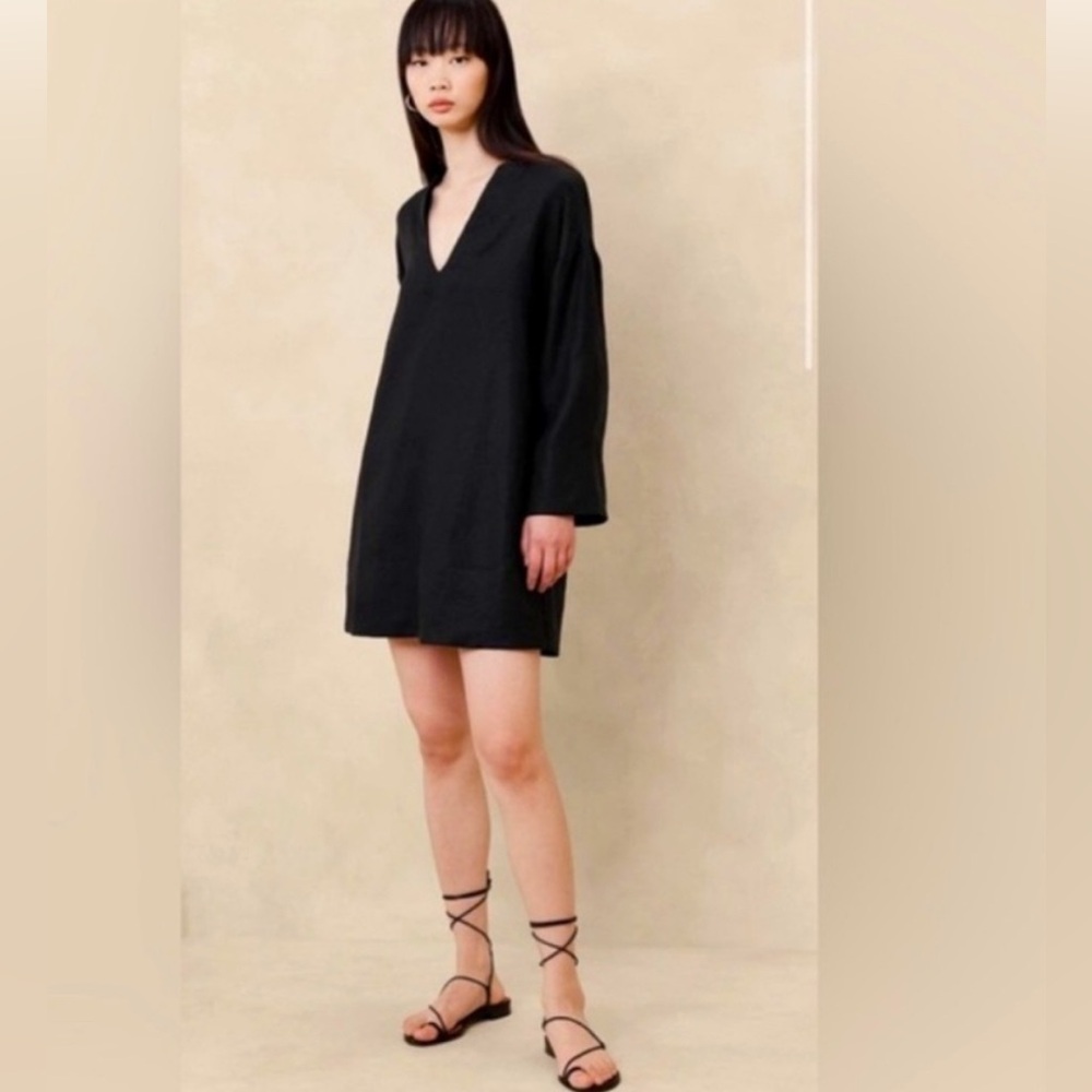 NWT BANANA REPUBLIC EU-ropean Linen Kaftan Mini Dress XL